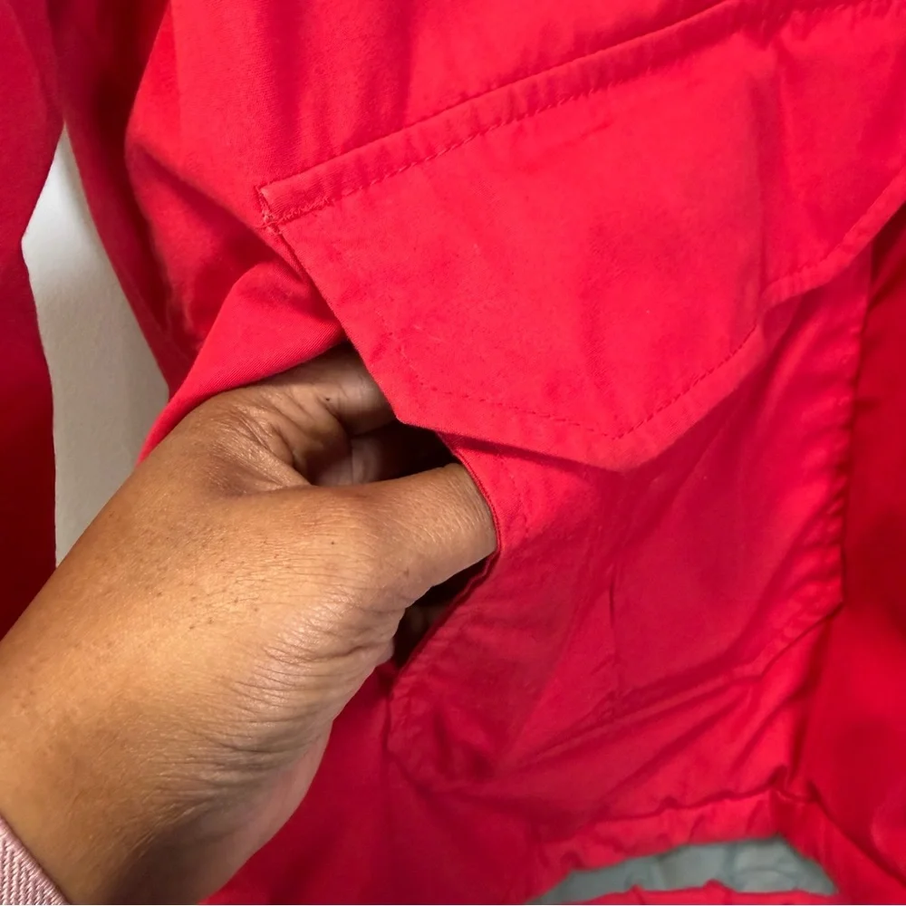 VTG Woolrich Womens Red Barn Coat Jacket Work Chore Lined Wool Made In USA‎ XL